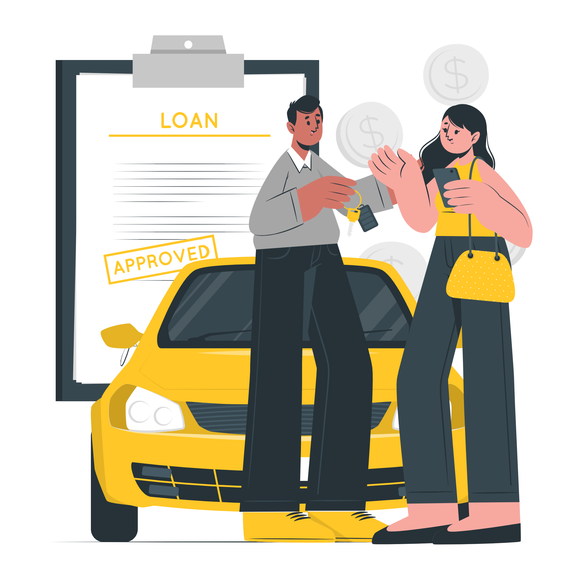 duas pessoas oficializando a contratação do seguro